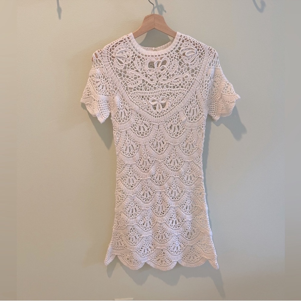 Sea New York Cream Lace Mini Dress